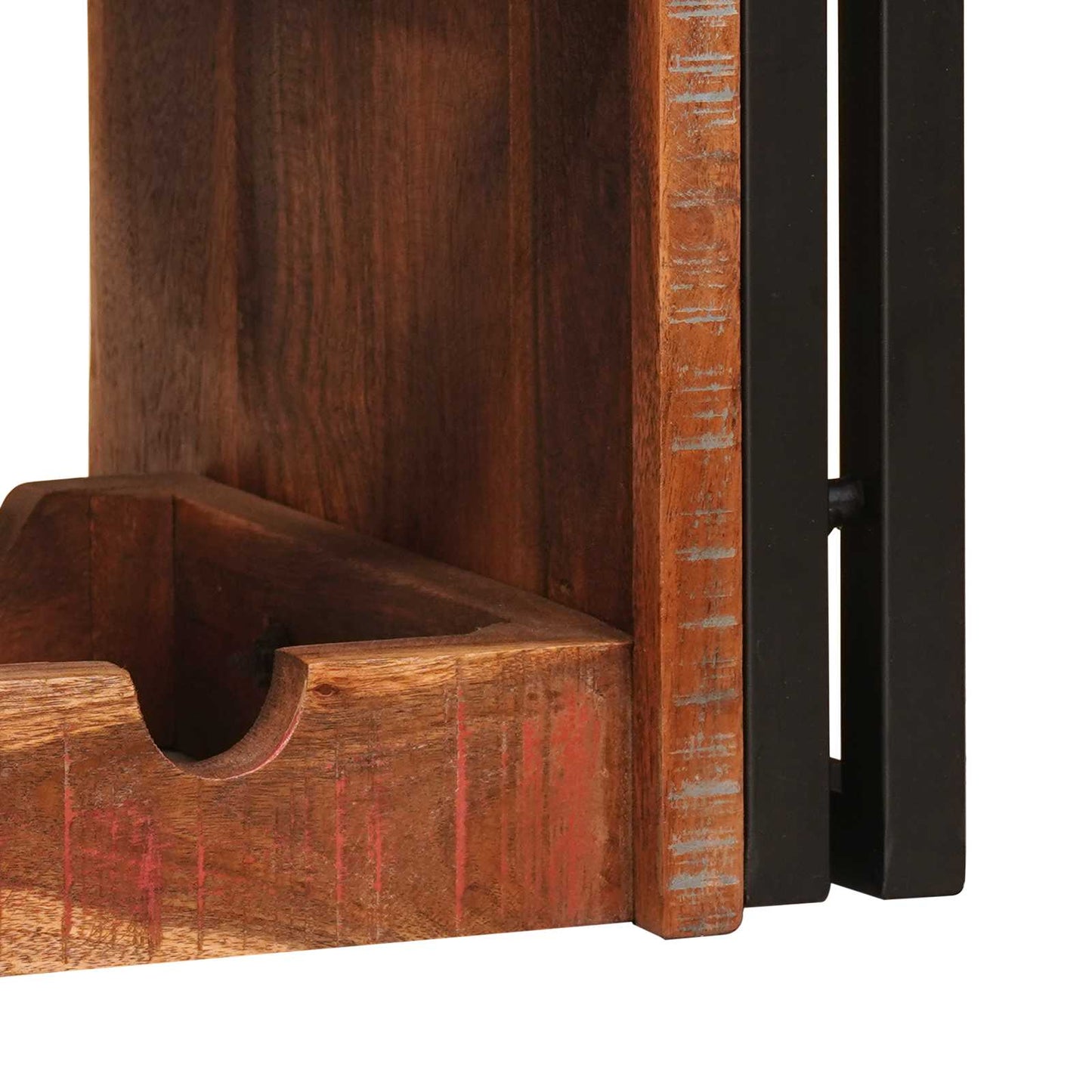 Weinregal Braun 60 x 45 x 33 cm Massives Altholz