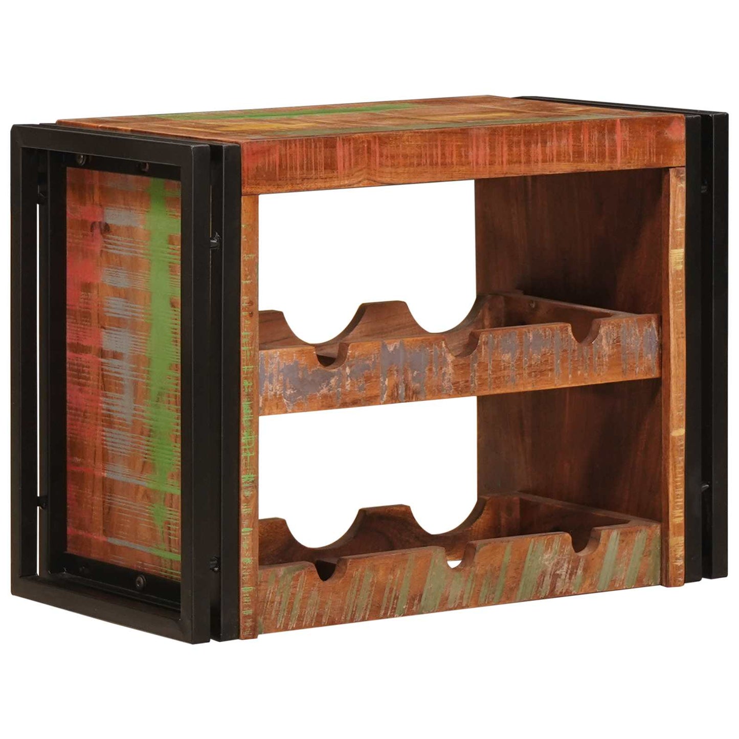 Weinregal Braun 60 x 45 x 33 cm Massives Altholz