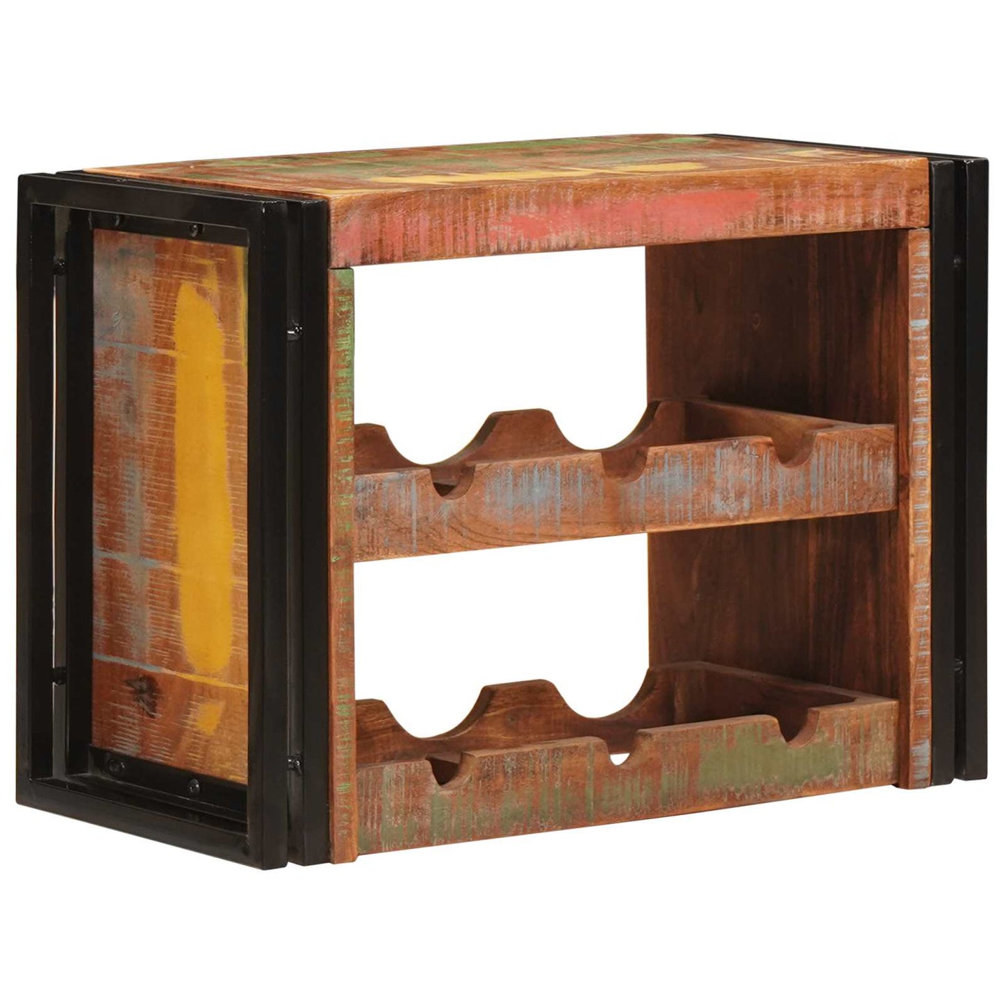 Weinregal Braun 60 x 45 x 33 cm Massives Altholz
