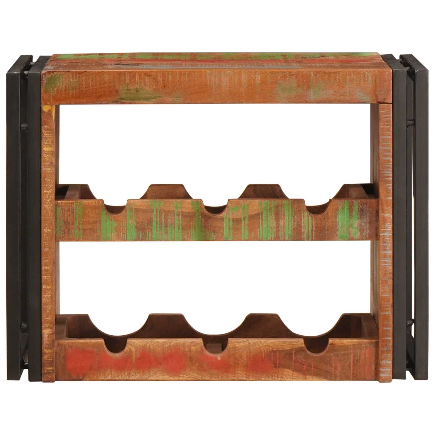 Weinregal Braun 60 x 45 x 33 cm Massives Altholz