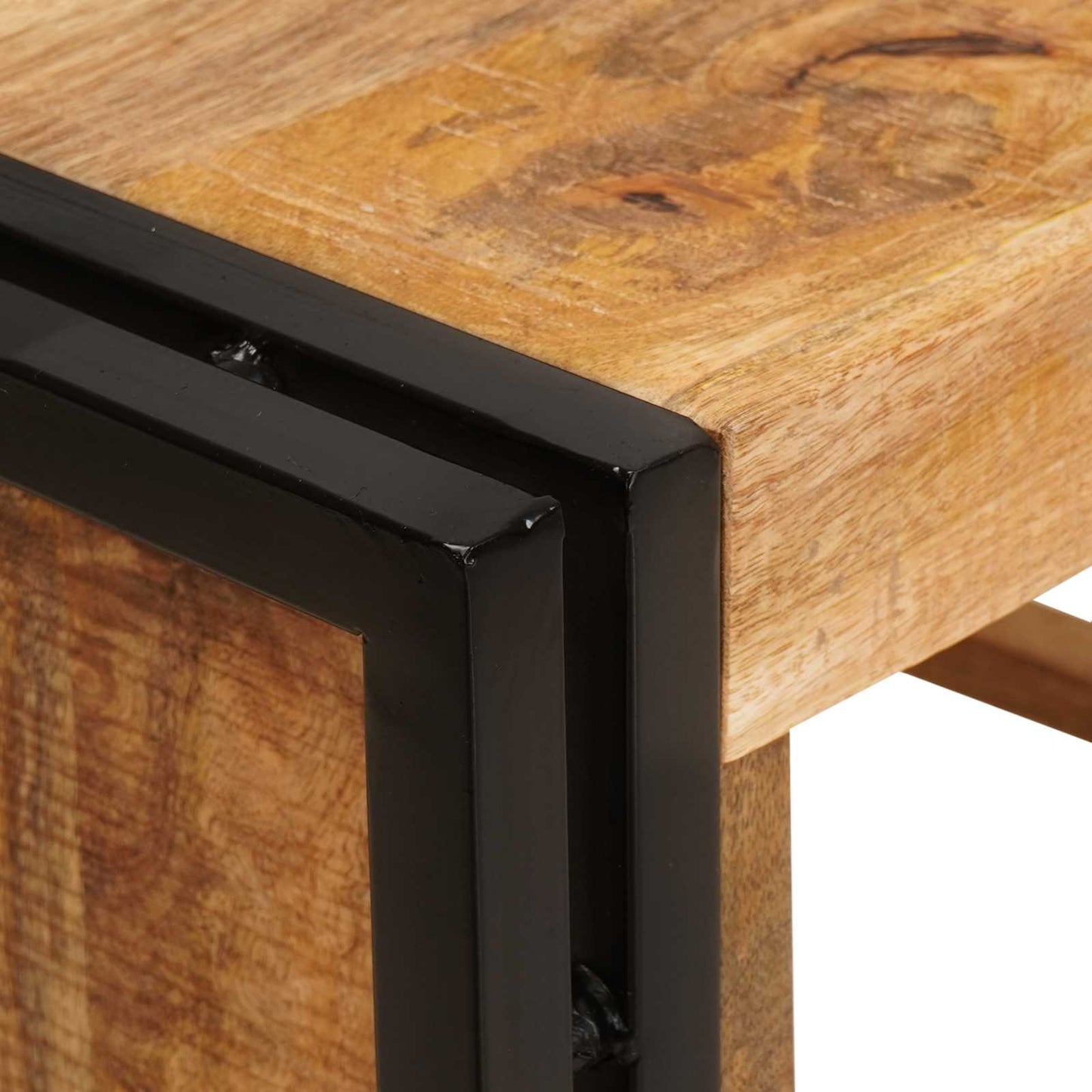 Weinregal Braun 80 x 45 x 33 cm Massives grobes Mangoholz