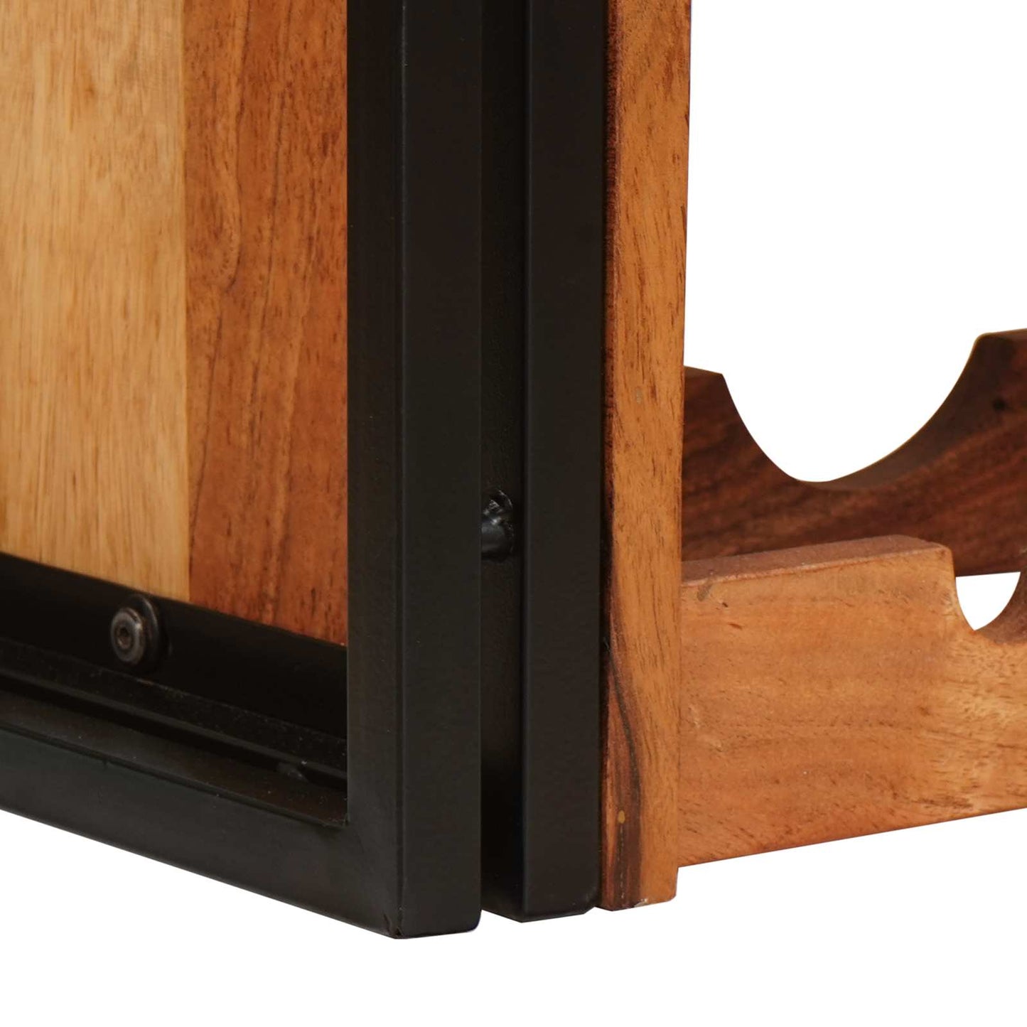 Weinregal Braun 80 x 45 x 33 cm Massivholz Akazie