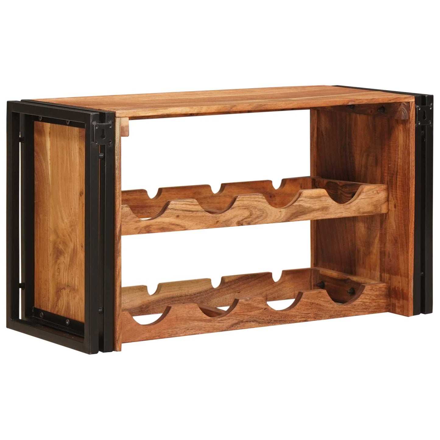 Weinregal Braun 80 x 45 x 33 cm Massivholz Akazie