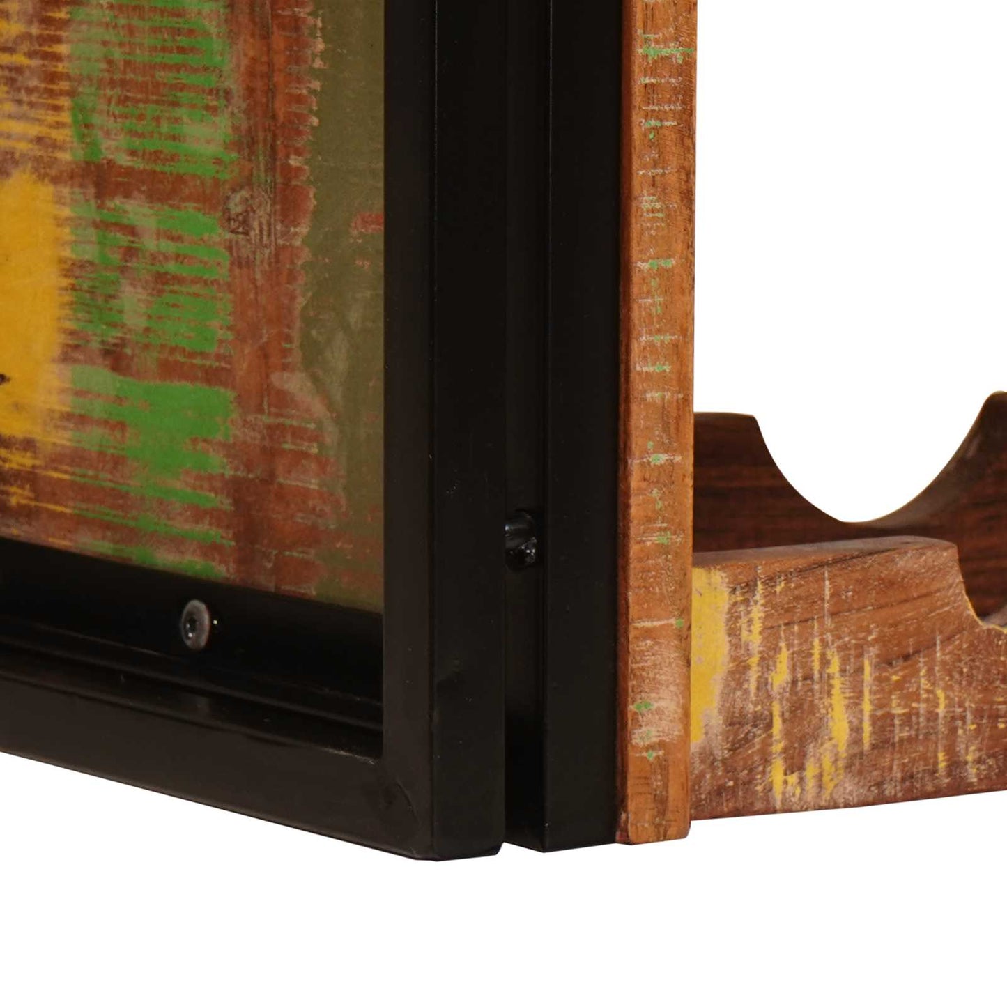 Weinregal Braun 80 x 45 x 33 cm Massives Altholz