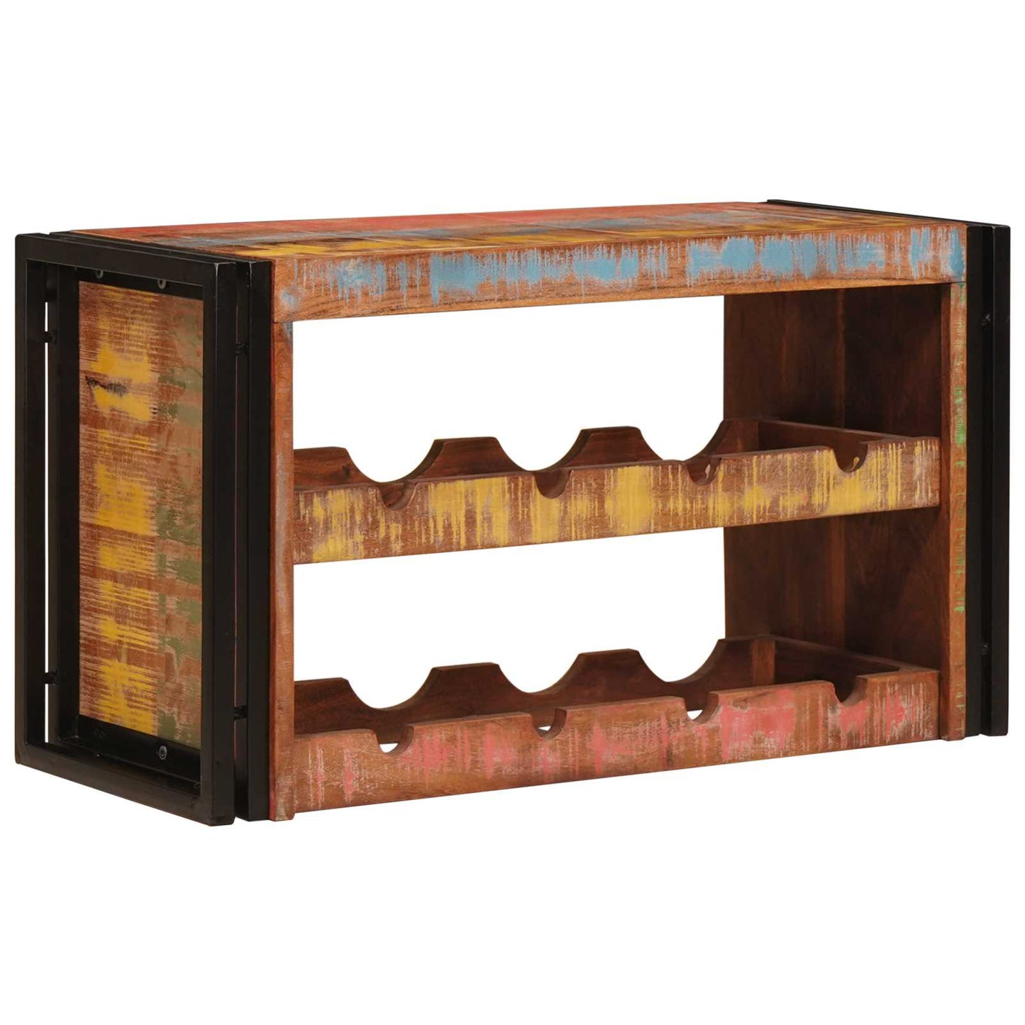 Weinregal Braun 80 x 45 x 33 cm Massives Altholz