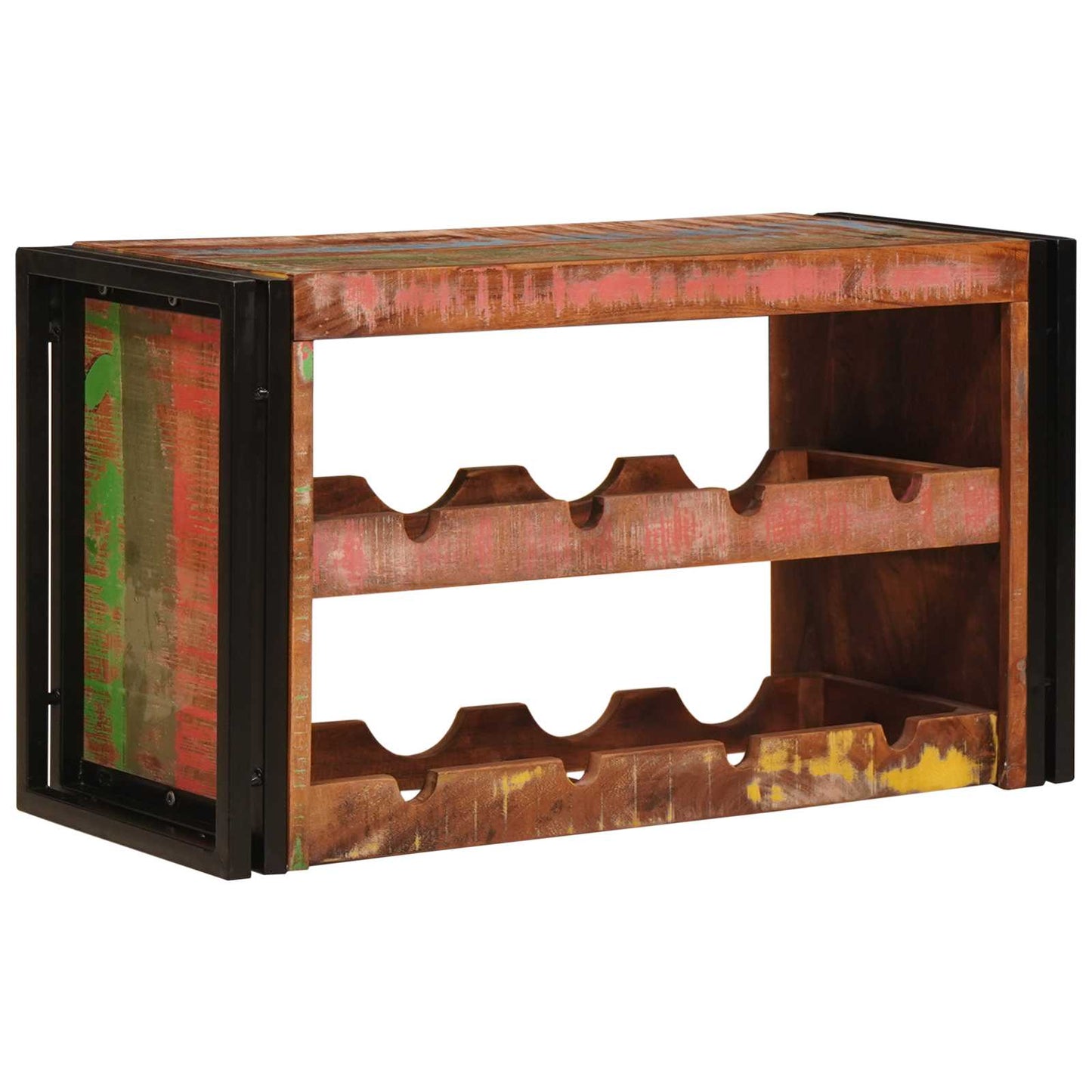 Weinregal Braun 80 x 45 x 33 cm Massives Altholz