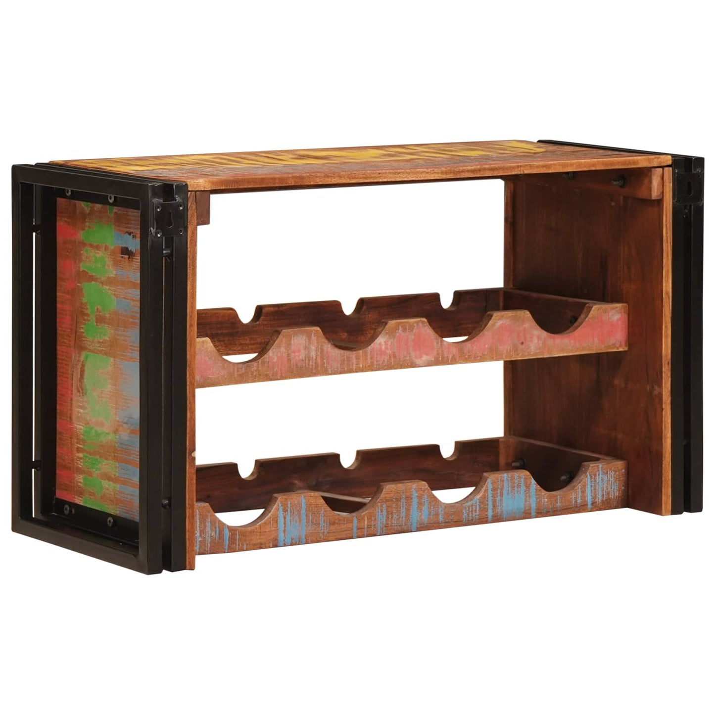 Weinregal Braun 80 x 45 x 33 cm Massives Altholz