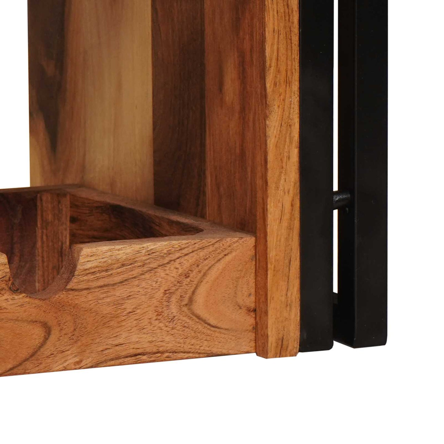 Weinregal Braun 120 x 45 x 33 cm Massivholz Akazie