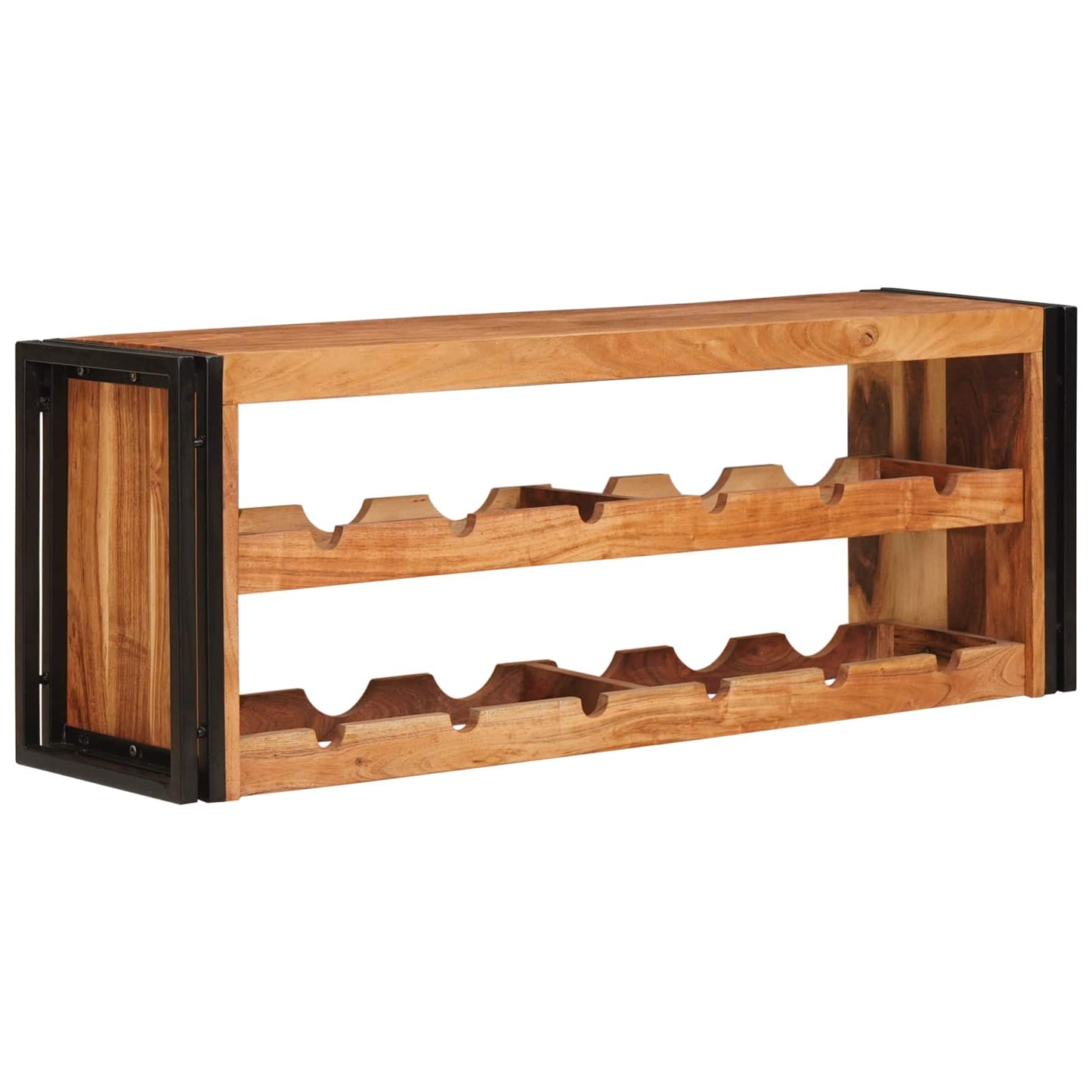 Weinregal Braun 120 x 45 x 33 cm Massivholz Akazie