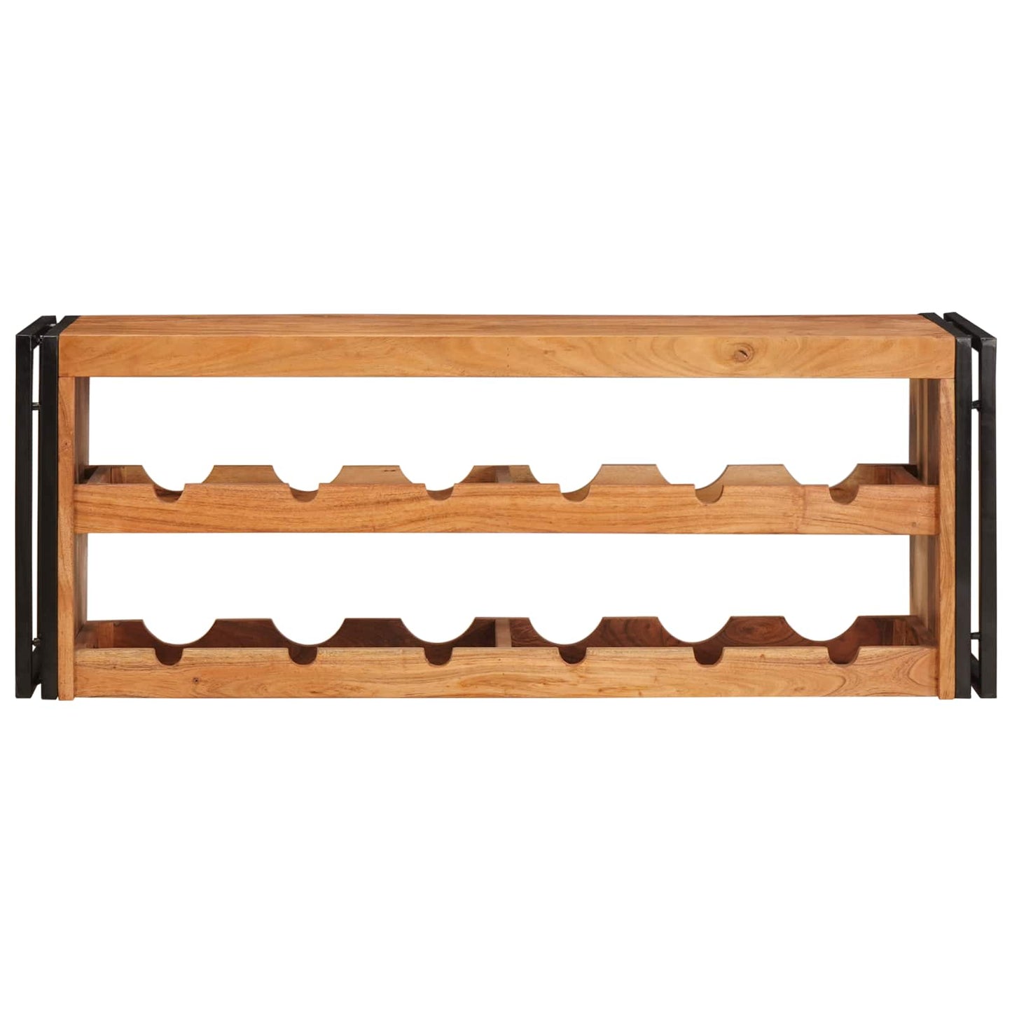 Weinregal Braun 120 x 45 x 33 cm Massivholz Akazie