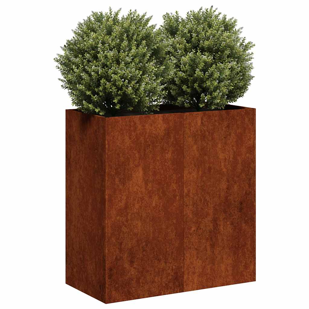 Pflanzkübel Rostig 80x40x80 cm Wetterfester Stahl