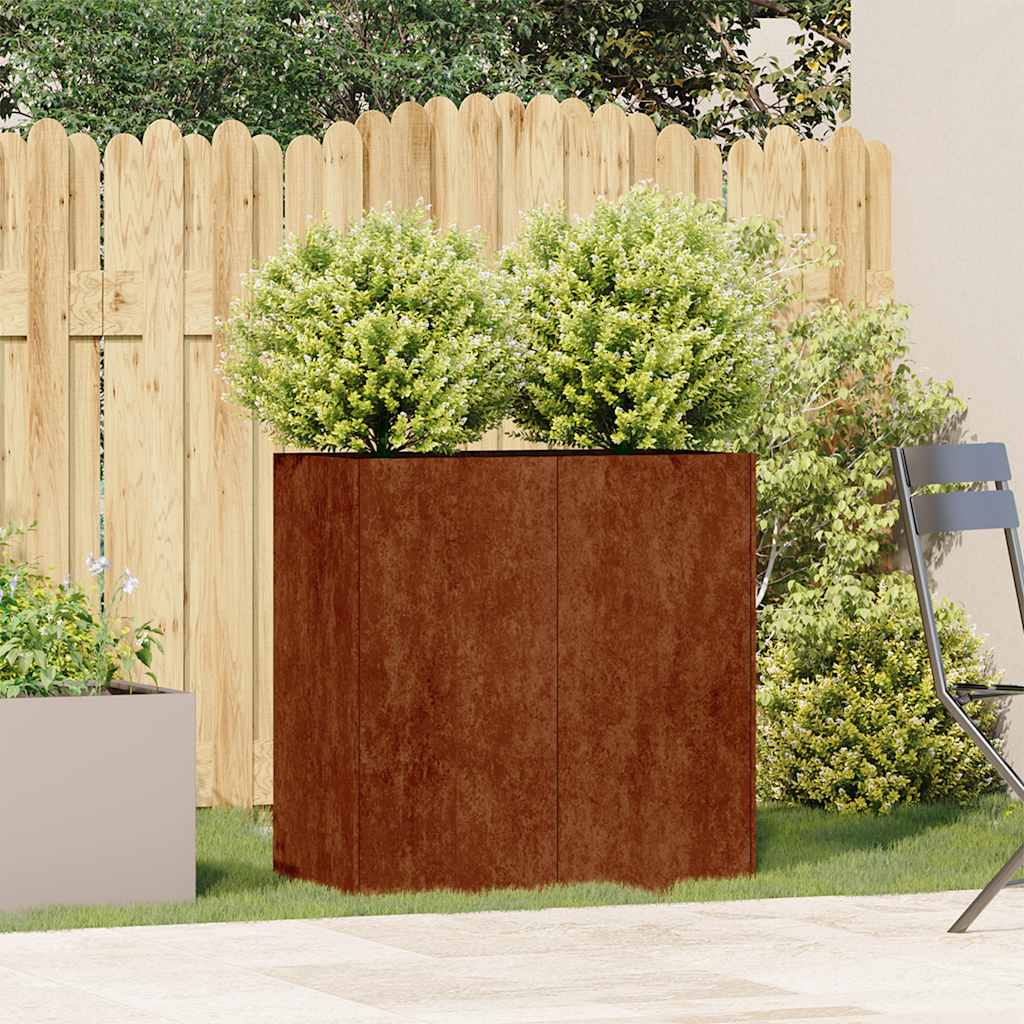 Pflanzkübel Rostig 80x40x80 cm Wetterfester Stahl