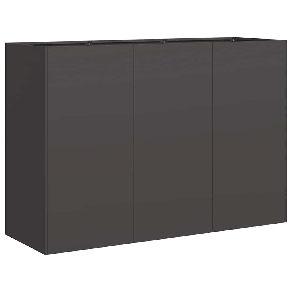 Pflanzkübel Schwarz 120x40x80 cm Kaltgewalzter Stahl