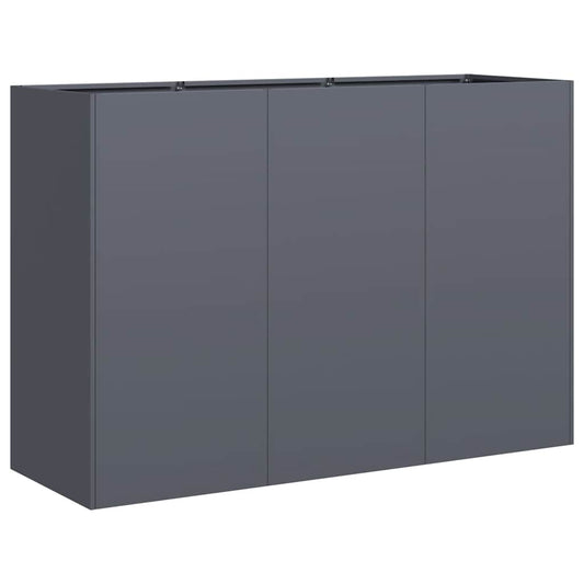 Pflanzkübel Anthrazit 120x40x80 cm Kaltgewalzter Stahl