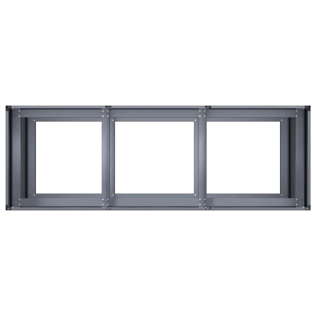 Pflanzkübel Anthrazit 120x40x80 cm Kaltgewalzter Stahl