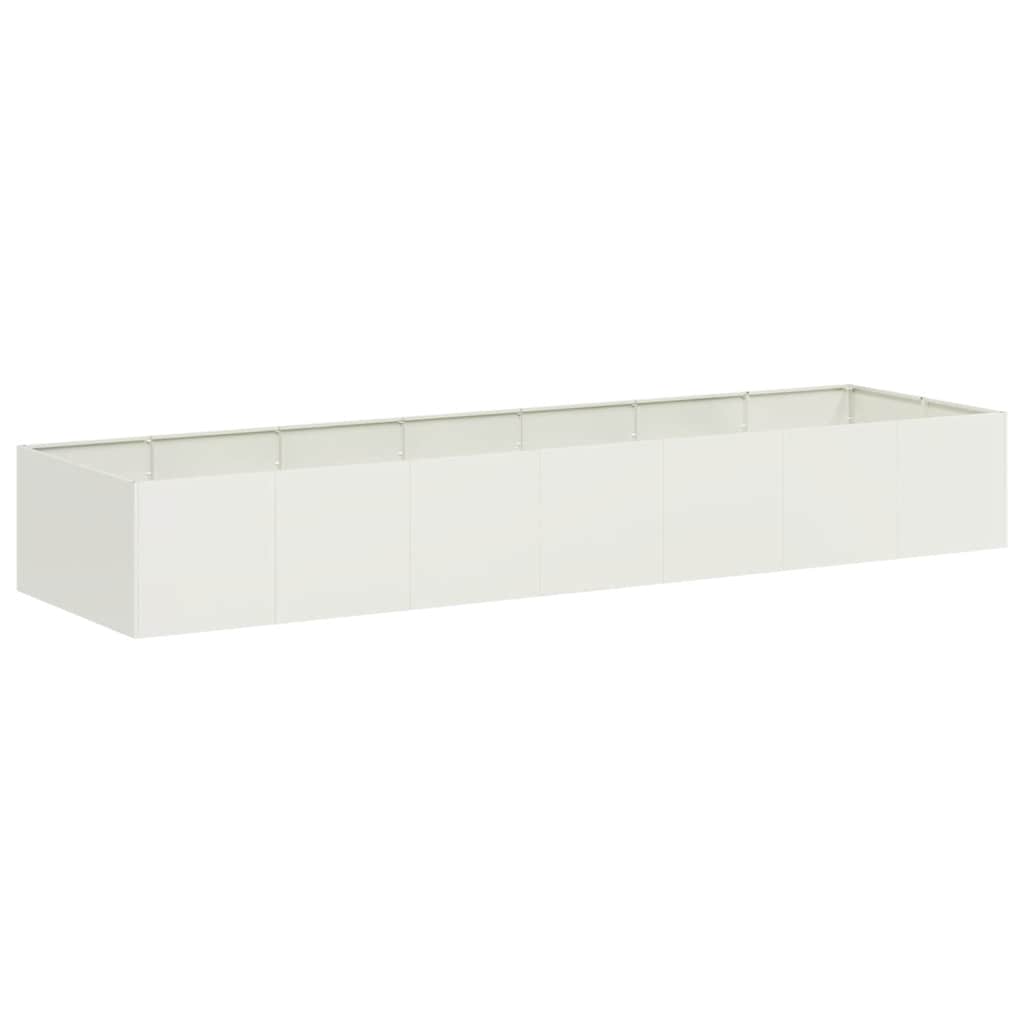 Pflanzgefäß Weiß 280x80x40 cm Stahl