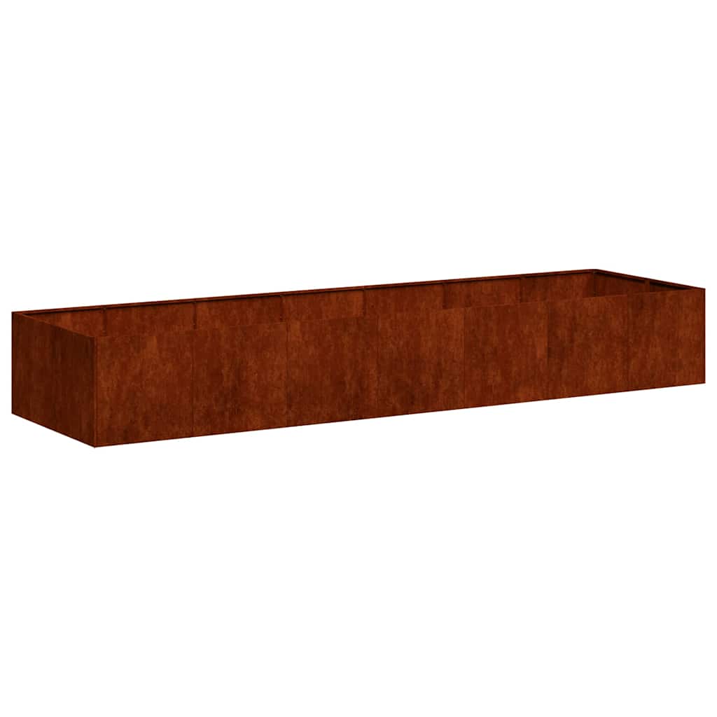 Pflanzkübel Rostig 280x80x40 cm Wetterfester Stahl