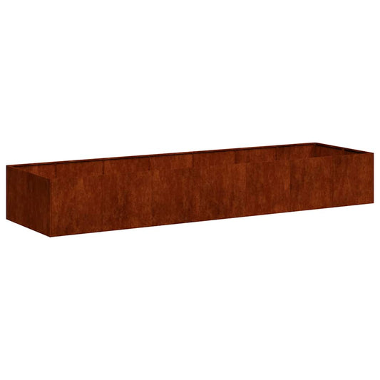 Pflanzkübel Rostig 280x80x40 cm Wetterfester Stahl
