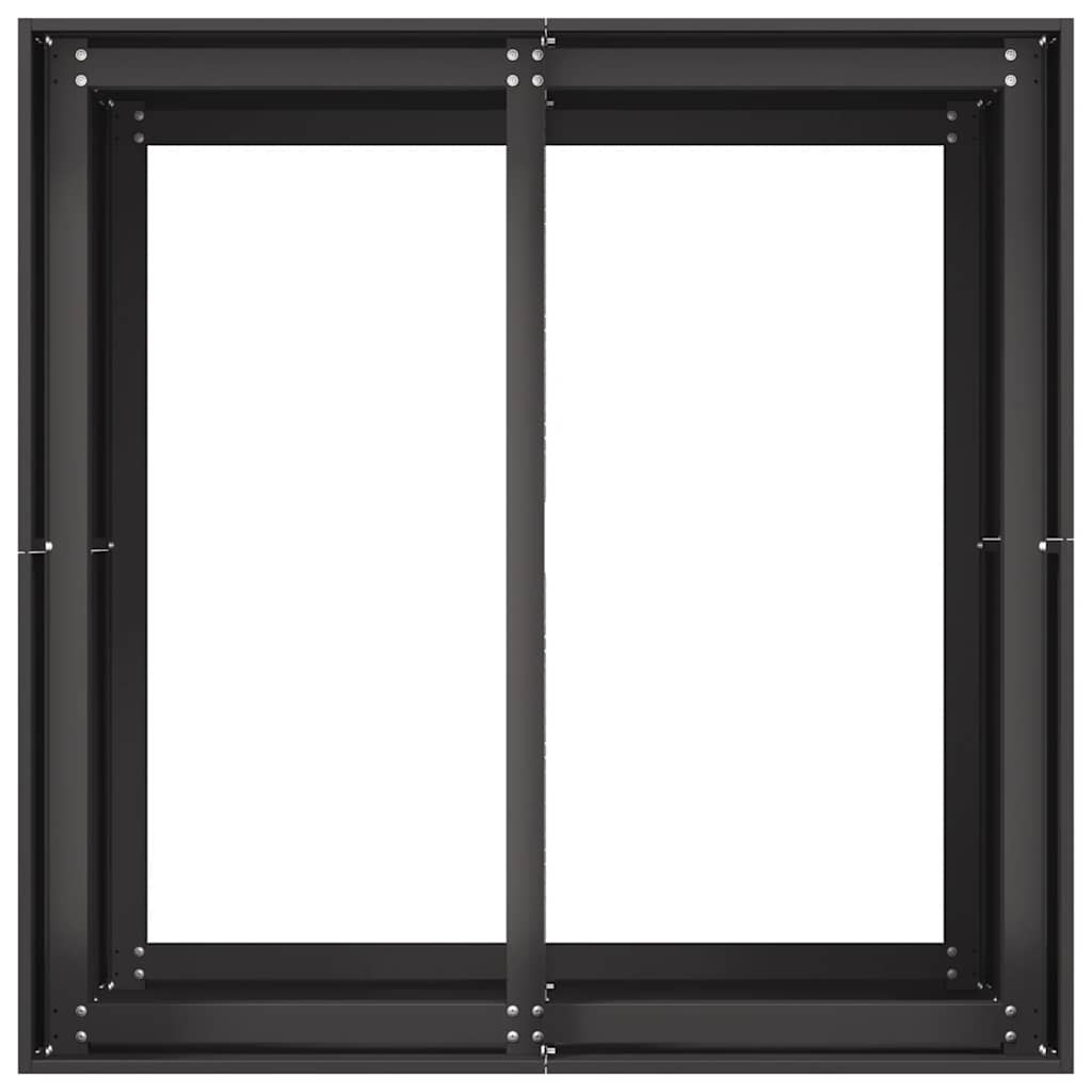 Pflanzkübel Schwarz 80x80x80 cm Stahl