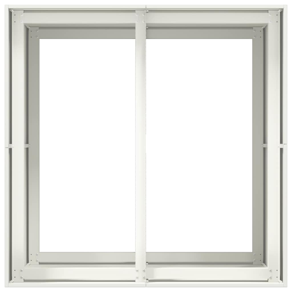 Pflanzgefäß Weiß 80x80x80 cm Stahl