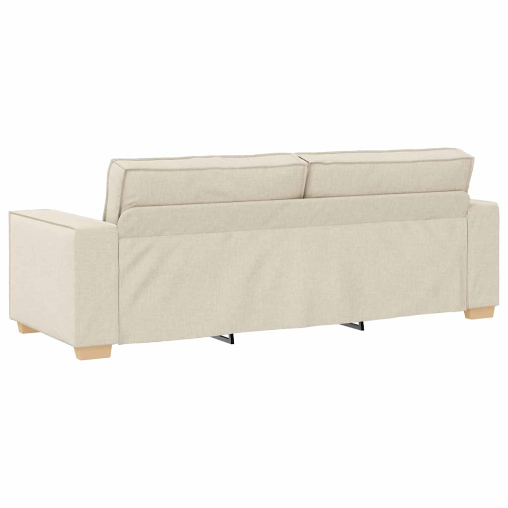 Sofa Set 3 pcs Beige 220 x 80 x 84 cm Leinenmischgewebe