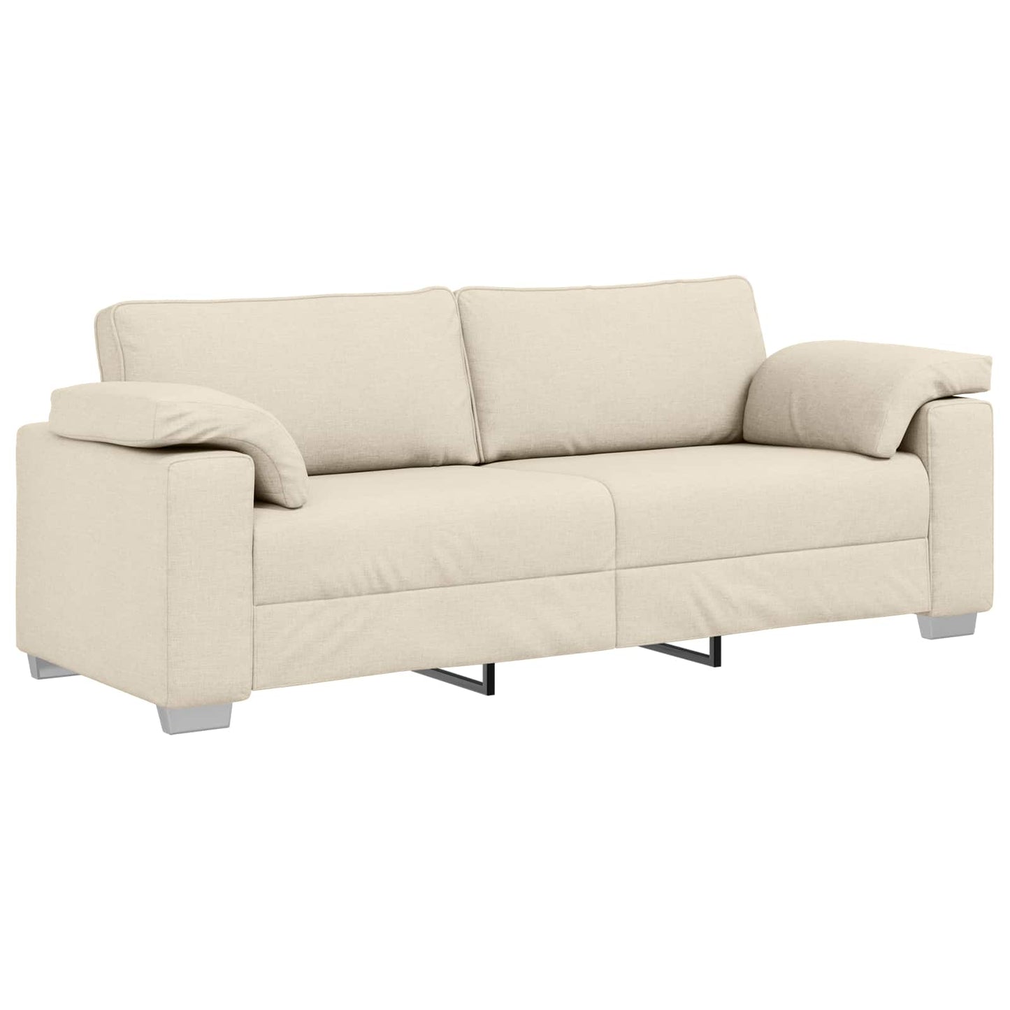 Sofa 3 pcs Beige 219 x 80 x 82 cm Leinenmischgewebe