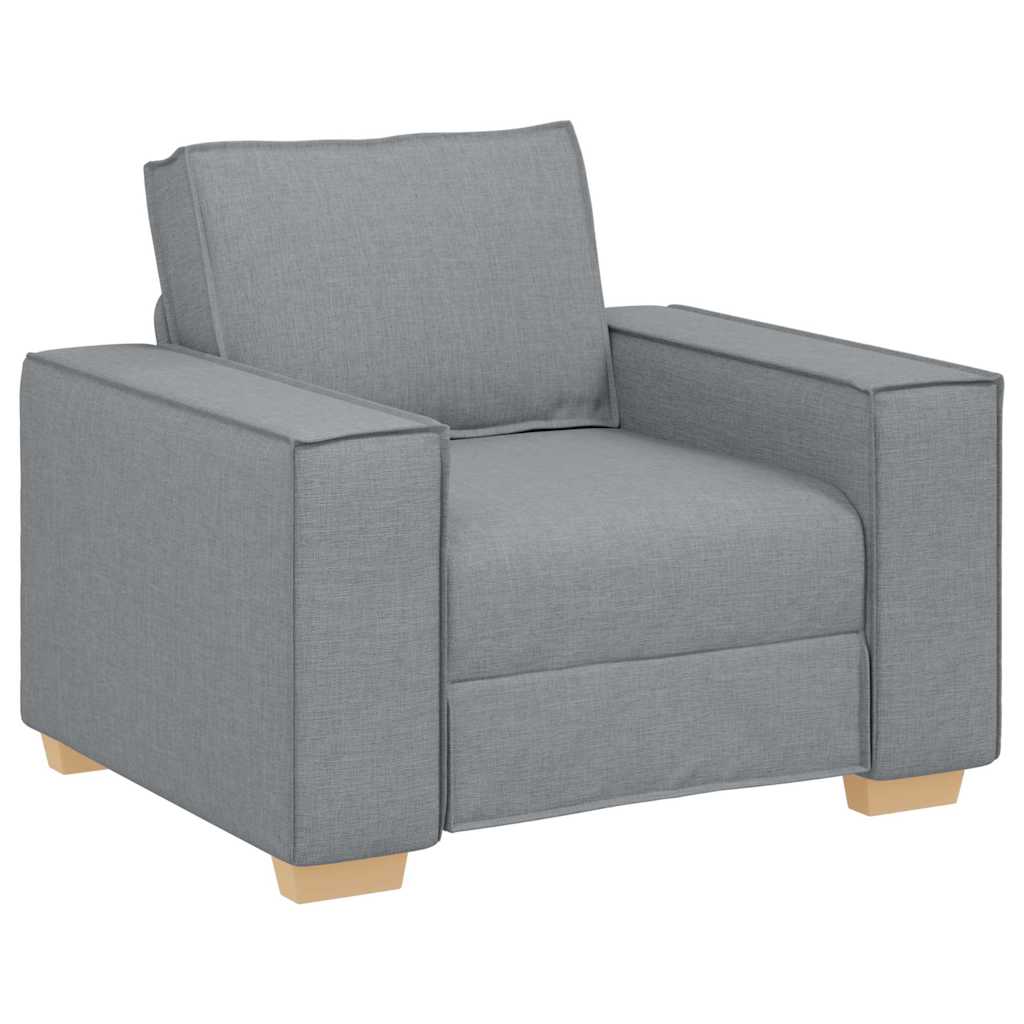 Sofa 3 pcs Hellgrau 220 x 80 x 84 cm Leinenmischgewebe