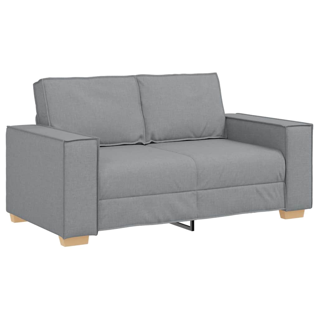 Sofa 3 pcs Hellgrau 220 x 80 x 84 cm Leinenmischgewebe