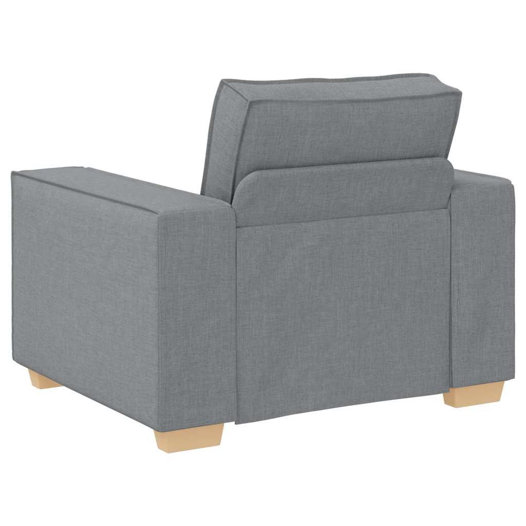 Sofa 3 pcs Hellgrau 220 x 80 x 84 cm Leinenmischgewebe