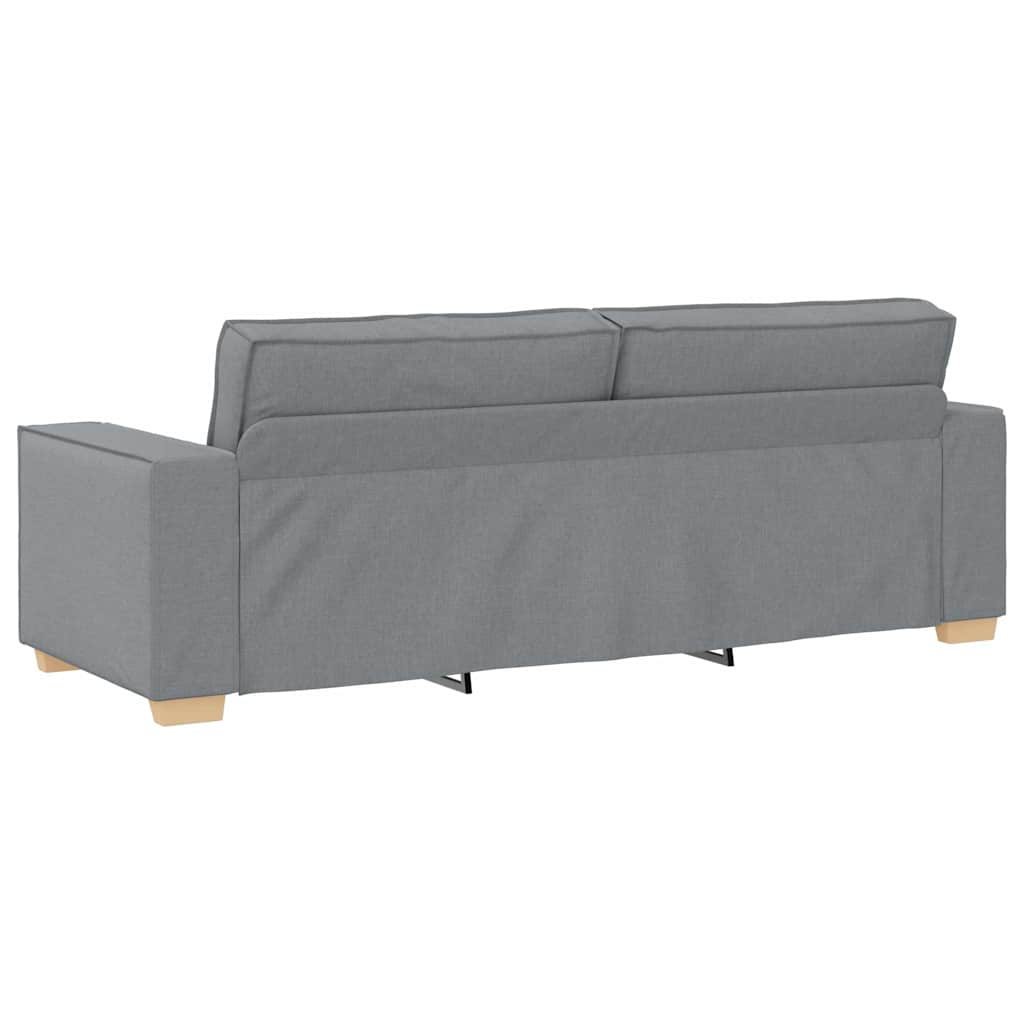 Sofa 3 pcs Hellgrau 220 x 80 x 84 cm Leinenmischgewebe