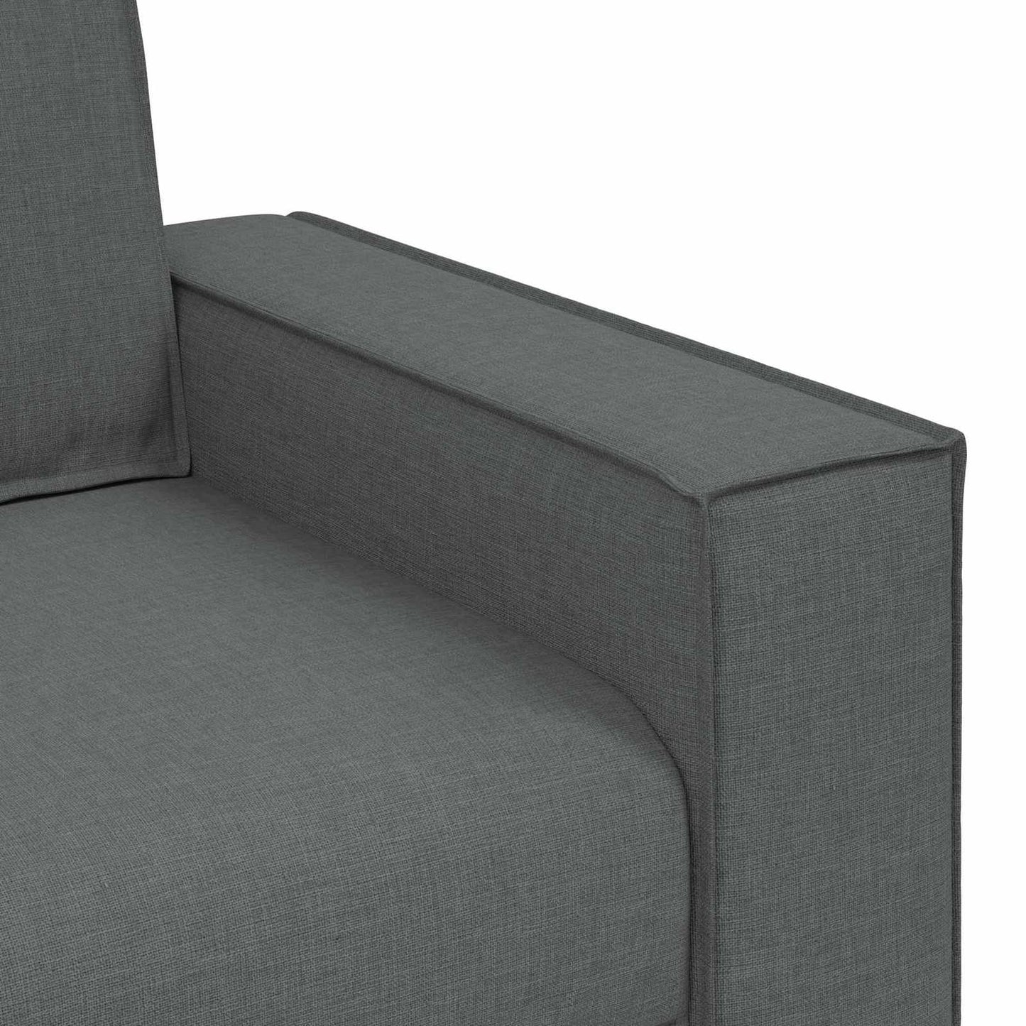 Sofa 3 pcs Dunkelgrau 220 x 80 x 84 cm Leinenmischgewebe