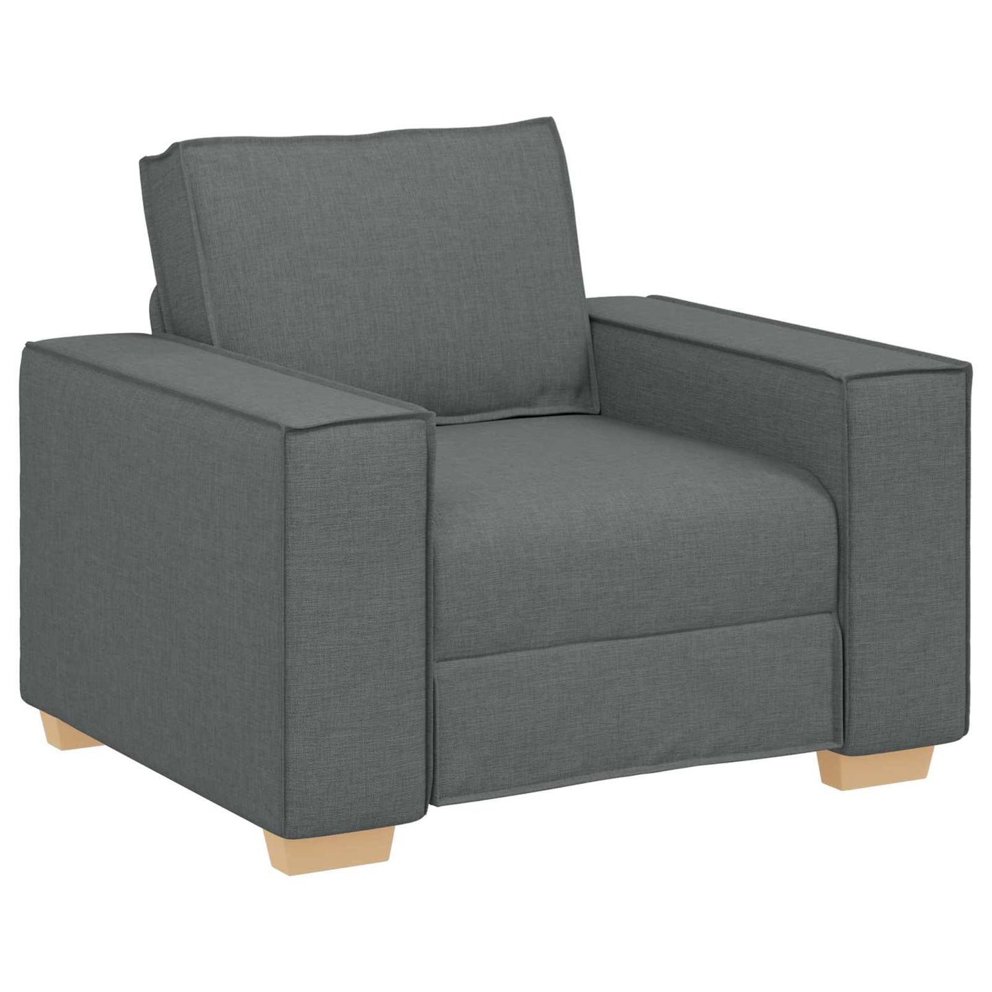 Sofa 3 pcs Dunkelgrau 220 x 80 x 84 cm Leinenmischgewebe