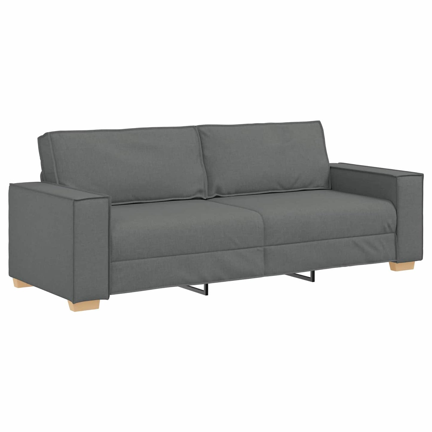 Sofa 3 pcs Dunkelgrau 220 x 80 x 84 cm Leinenmischgewebe