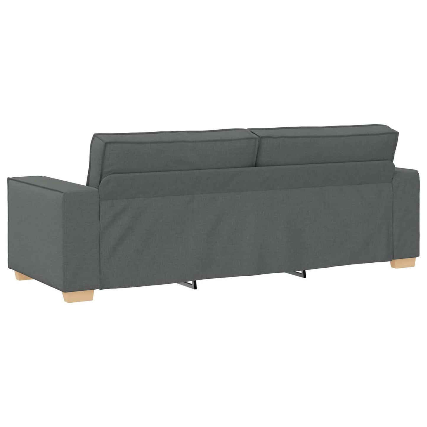 Sofa 3 pcs Dunkelgrau 220 x 80 x 84 cm Leinenmischgewebe