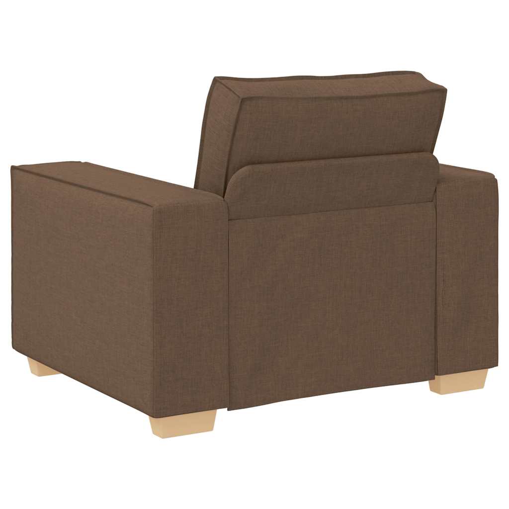 Sofa 3 pcs Braun 220 x 80 x 84 cm Leinenmischgewebe