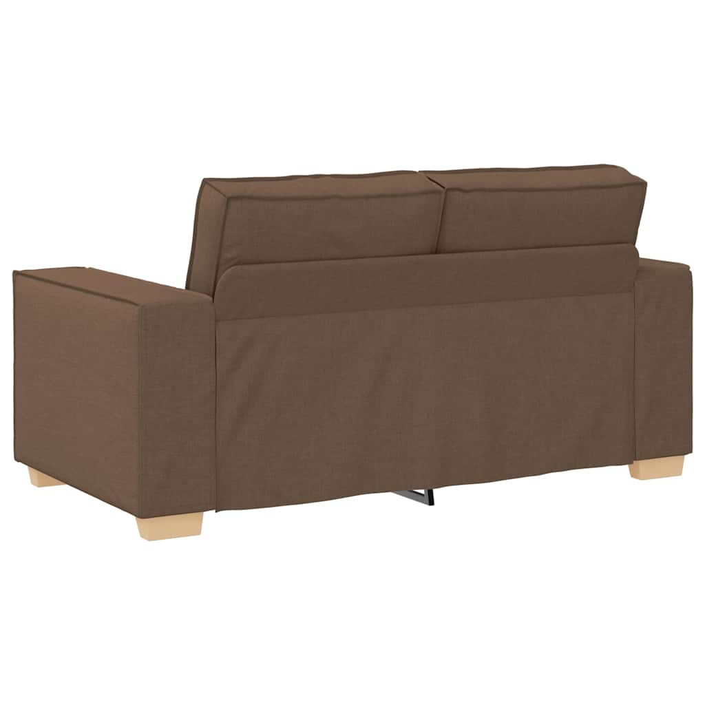 Sofa 3 pcs Braun 220 x 80 x 84 cm Leinenmischgewebe