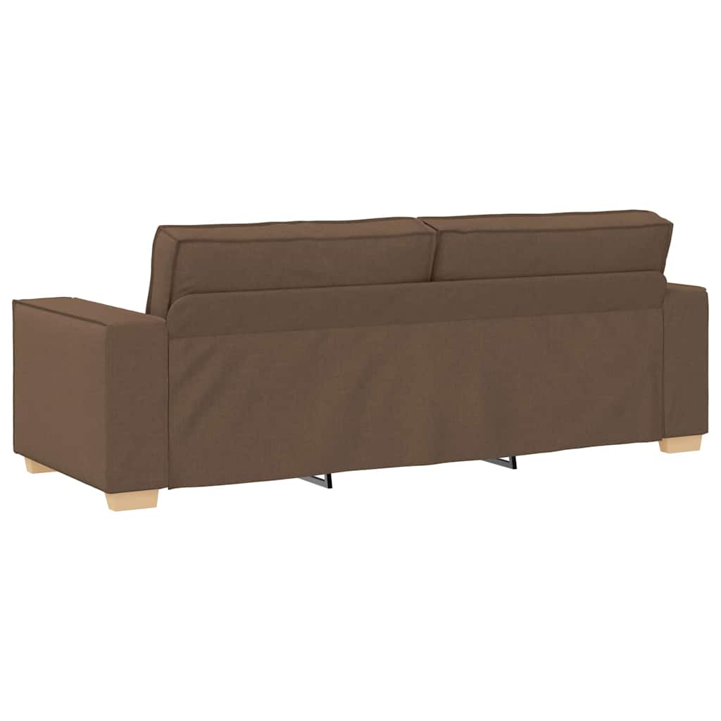 Sofa 3 pcs Braun 220 x 80 x 84 cm Leinenmischgewebe