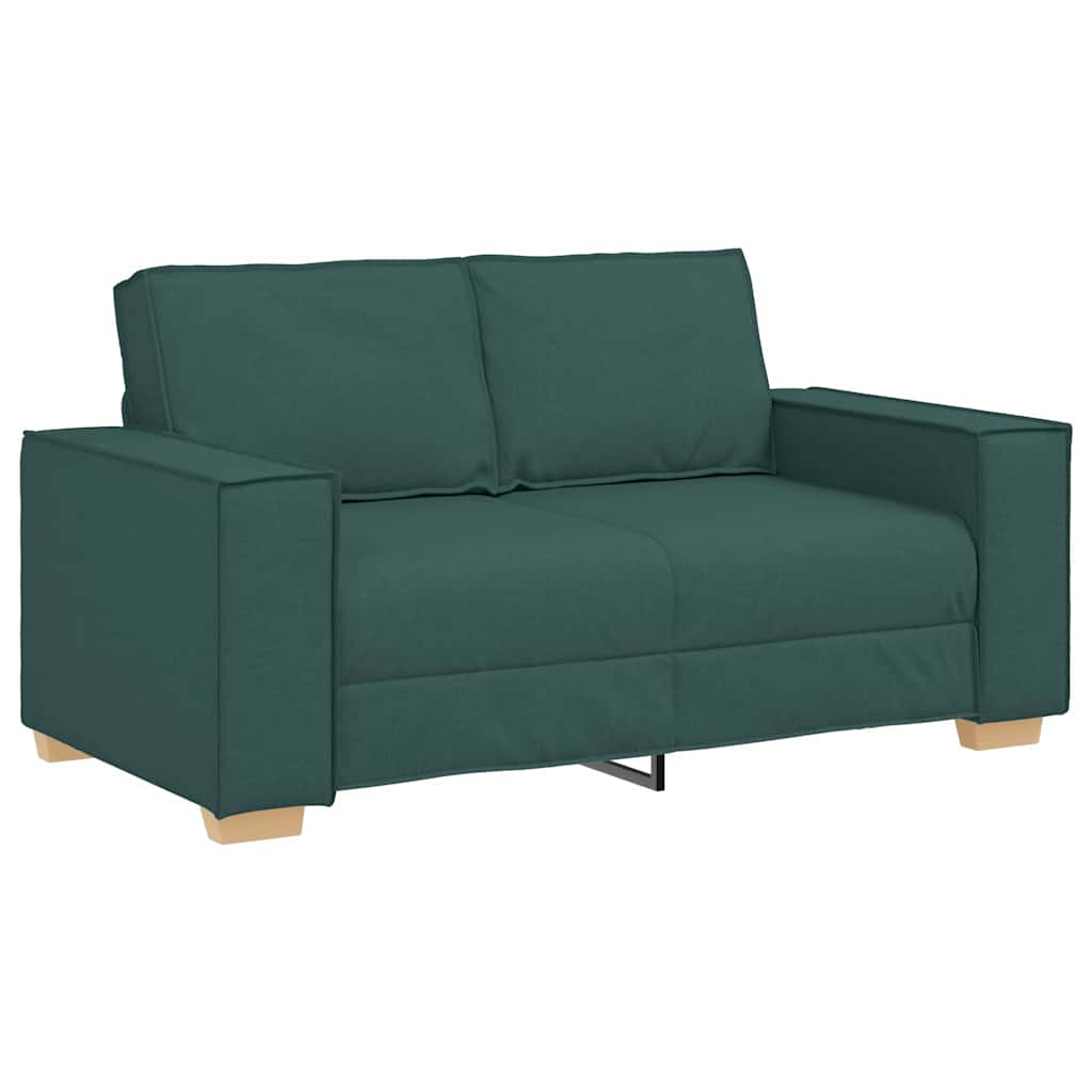 Sofa 3 pcs Dunkelgrün 220 x 80 x 84 cm Leinenmischgewebe