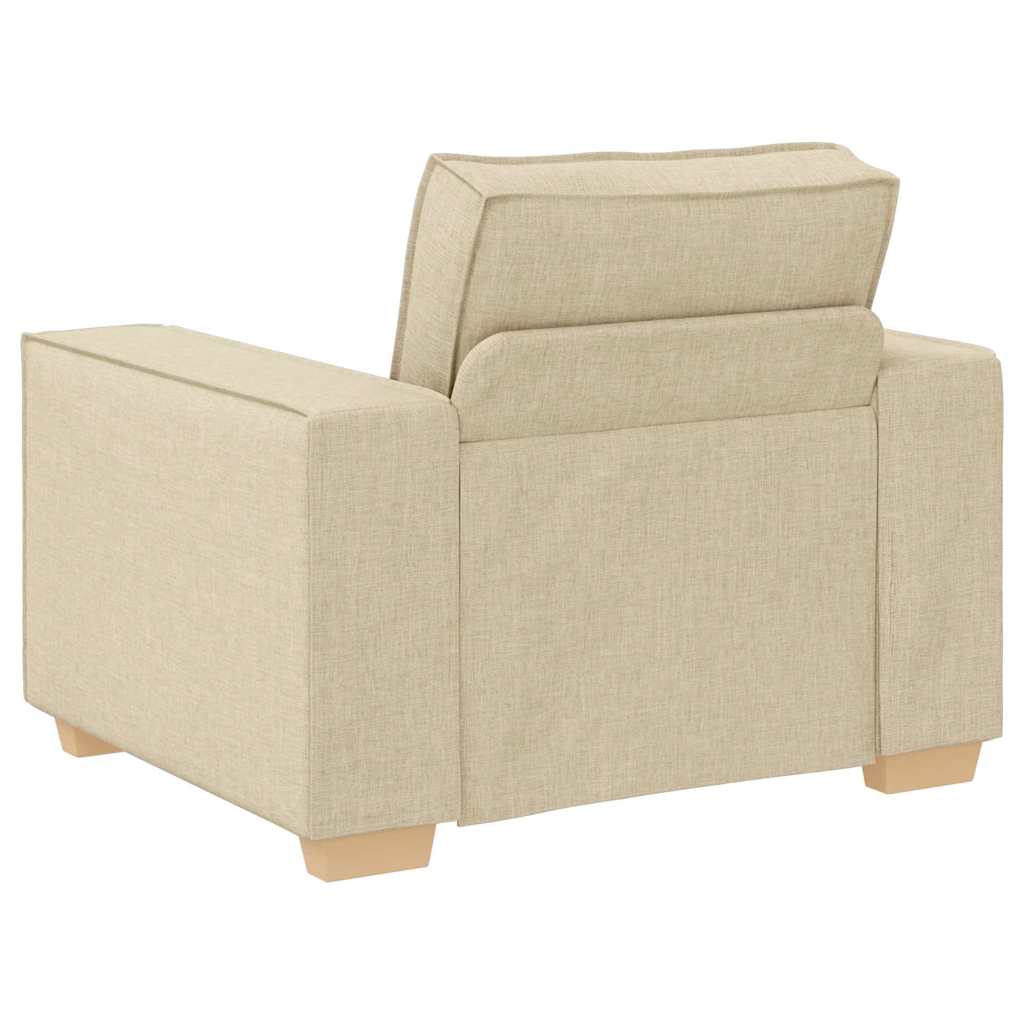 Sofa 3 pcs Creme 220 x 80 x 84 cm Leinenmischgewebe