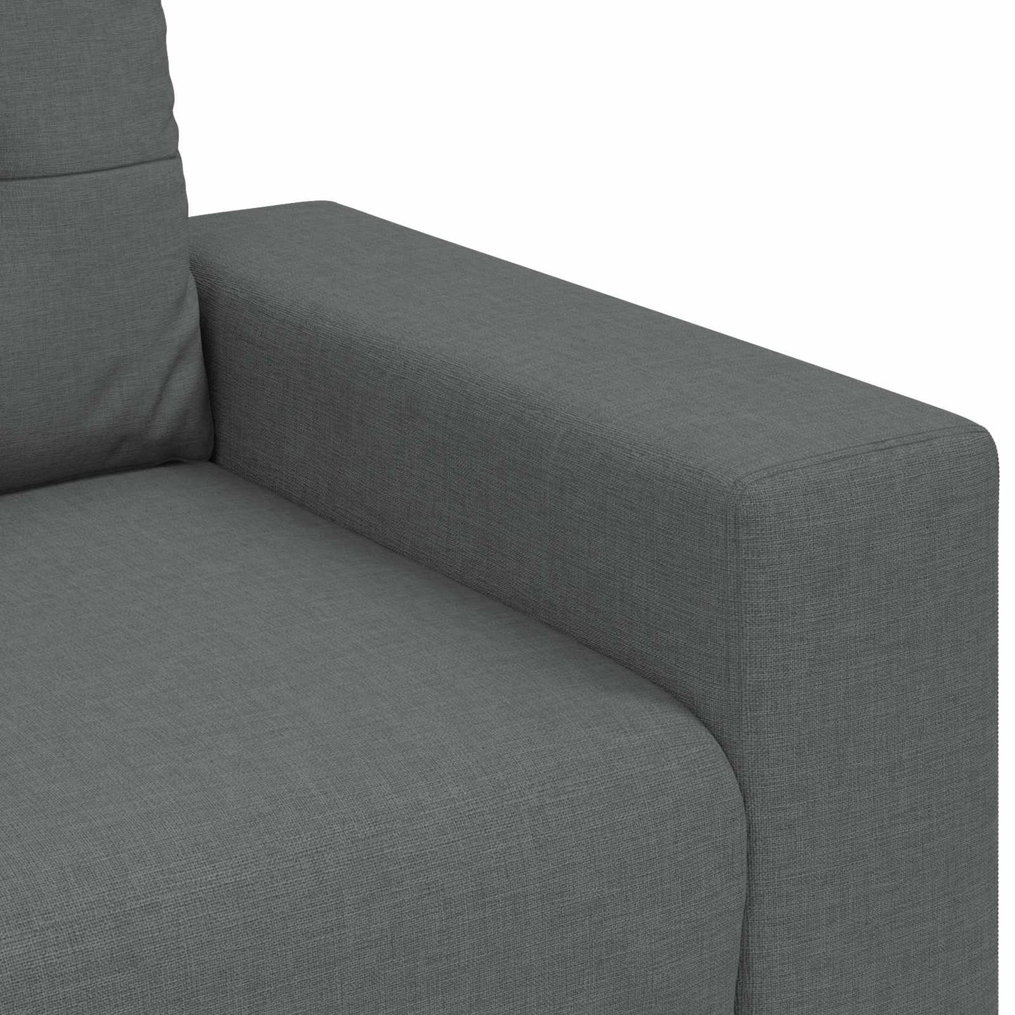 Sofa 3 pcs Dunkelgrau 221 x 80 x 80 cm Leinenmischgewebe