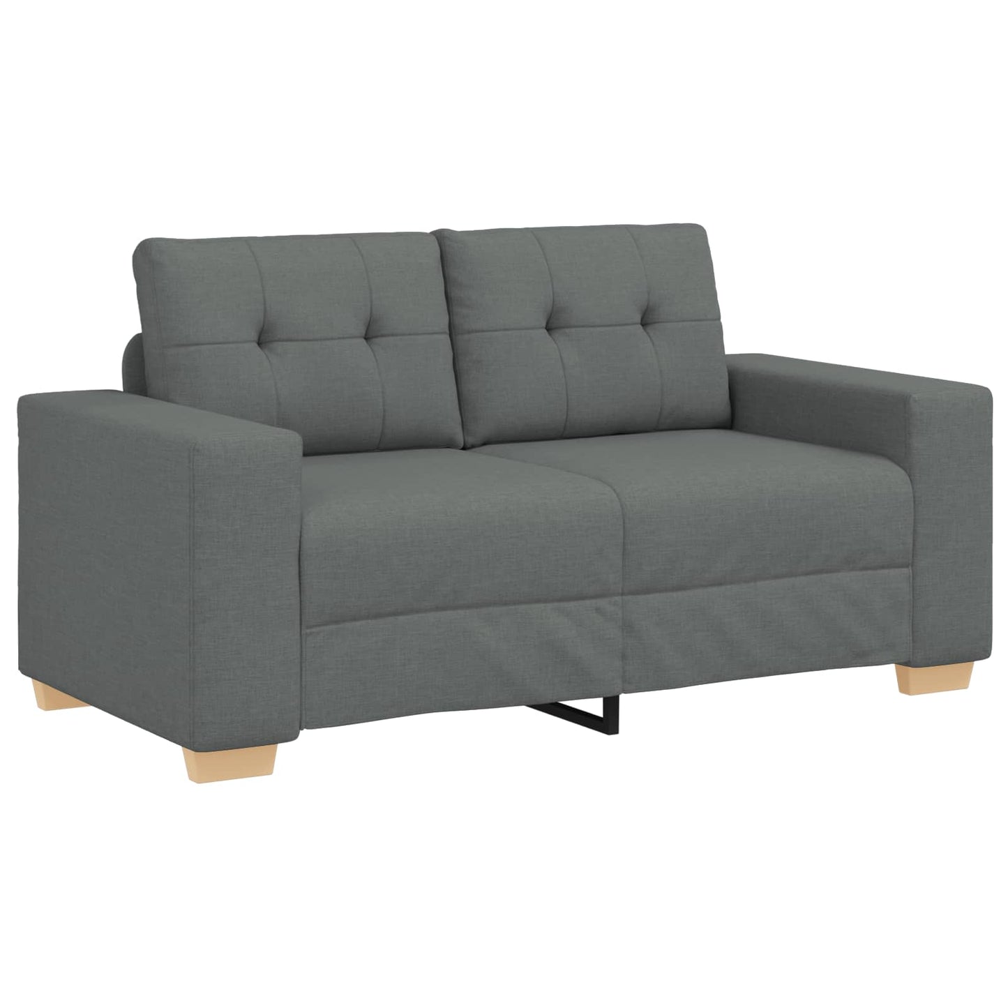 Sofa 3 pcs Dunkelgrau 221 x 80 x 80 cm Leinenmischgewebe