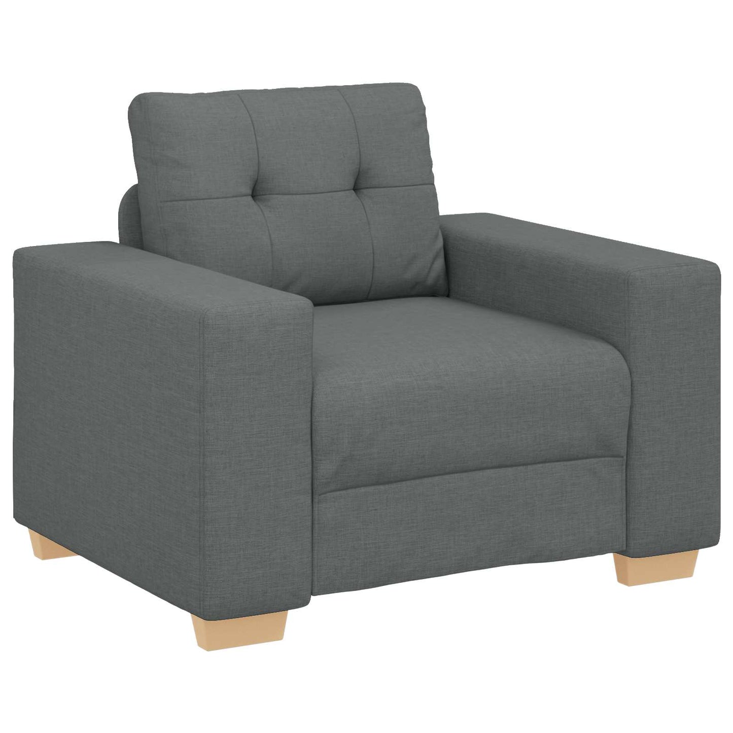 Sofa 3 pcs Dunkelgrau 221 x 80 x 80 cm Leinenmischgewebe