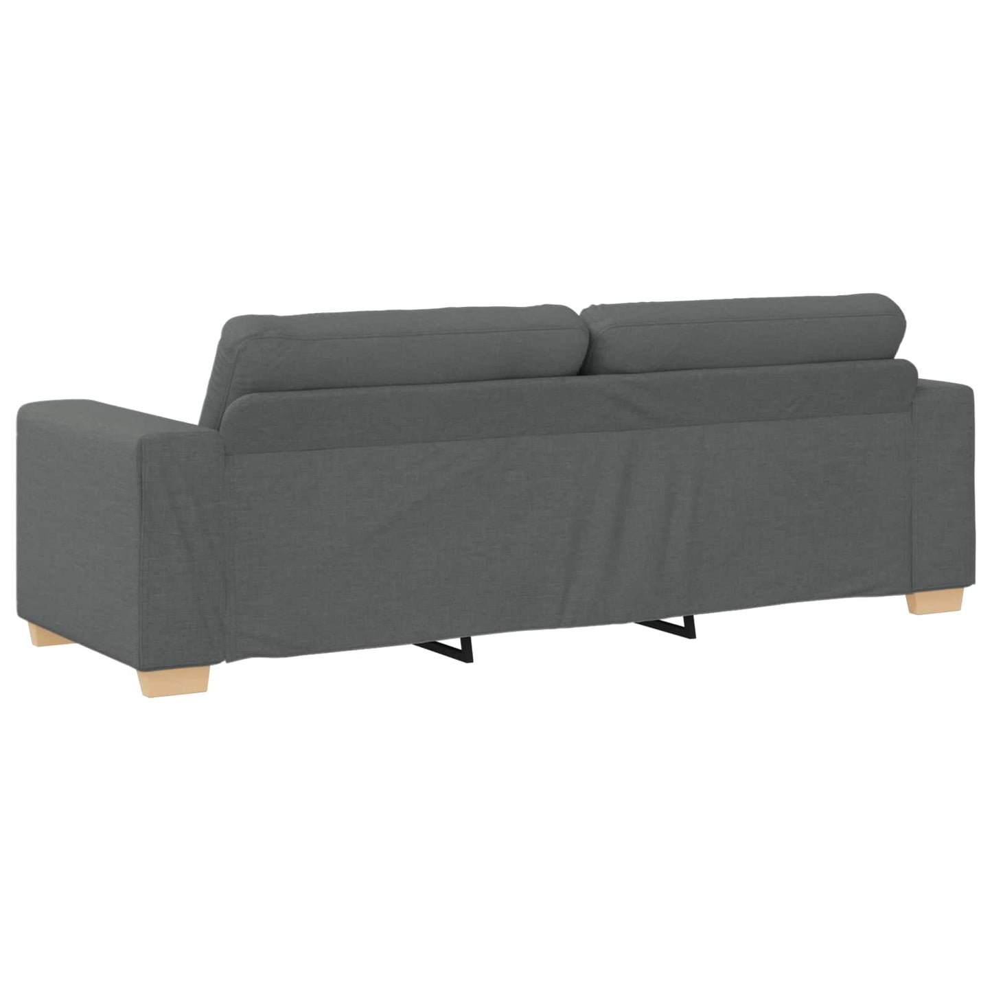 Sofa 3 pcs Dunkelgrau 221 x 80 x 80 cm Leinenmischgewebe