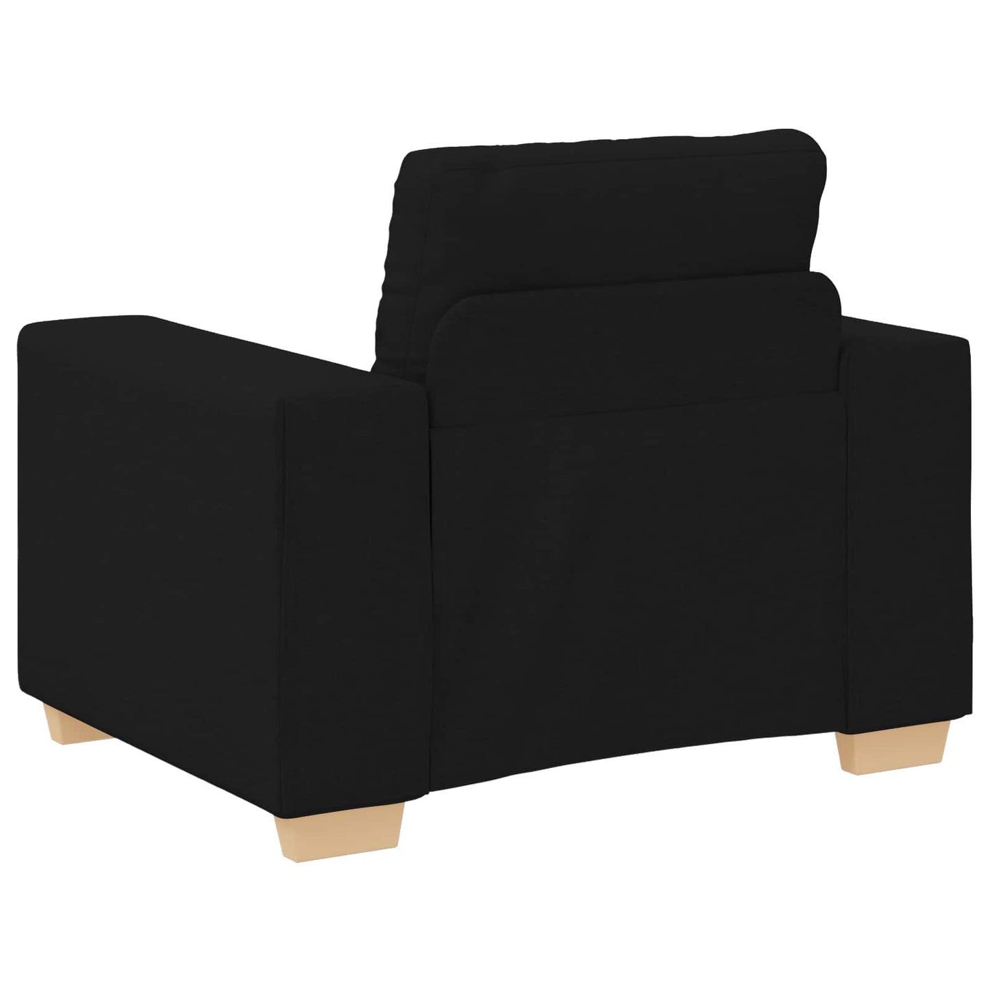 Sofa 3 pcs Schwarz 221 x 80 x 80 cm Leinenmischgewebe