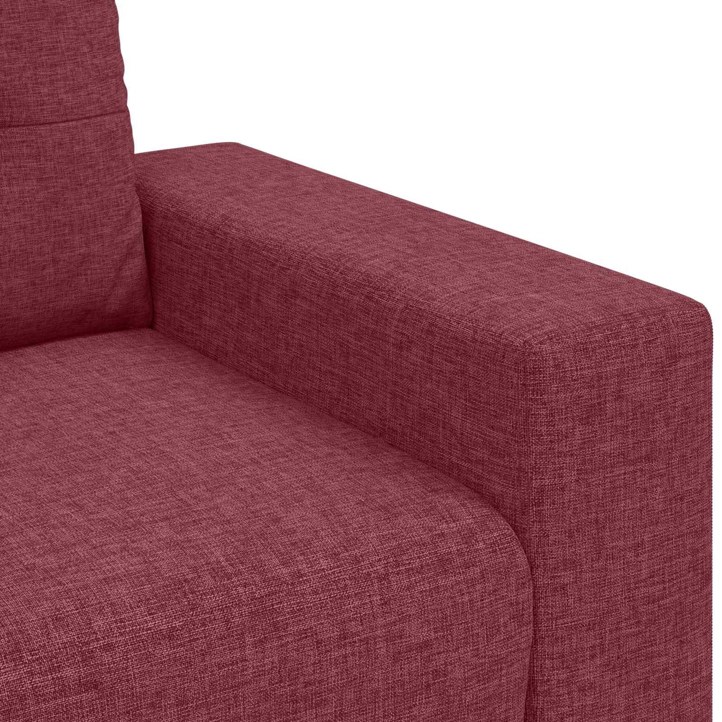 Sofa 3 pcs Wind Rot 221 x 80 x 80 cm Leinenmischgewebe