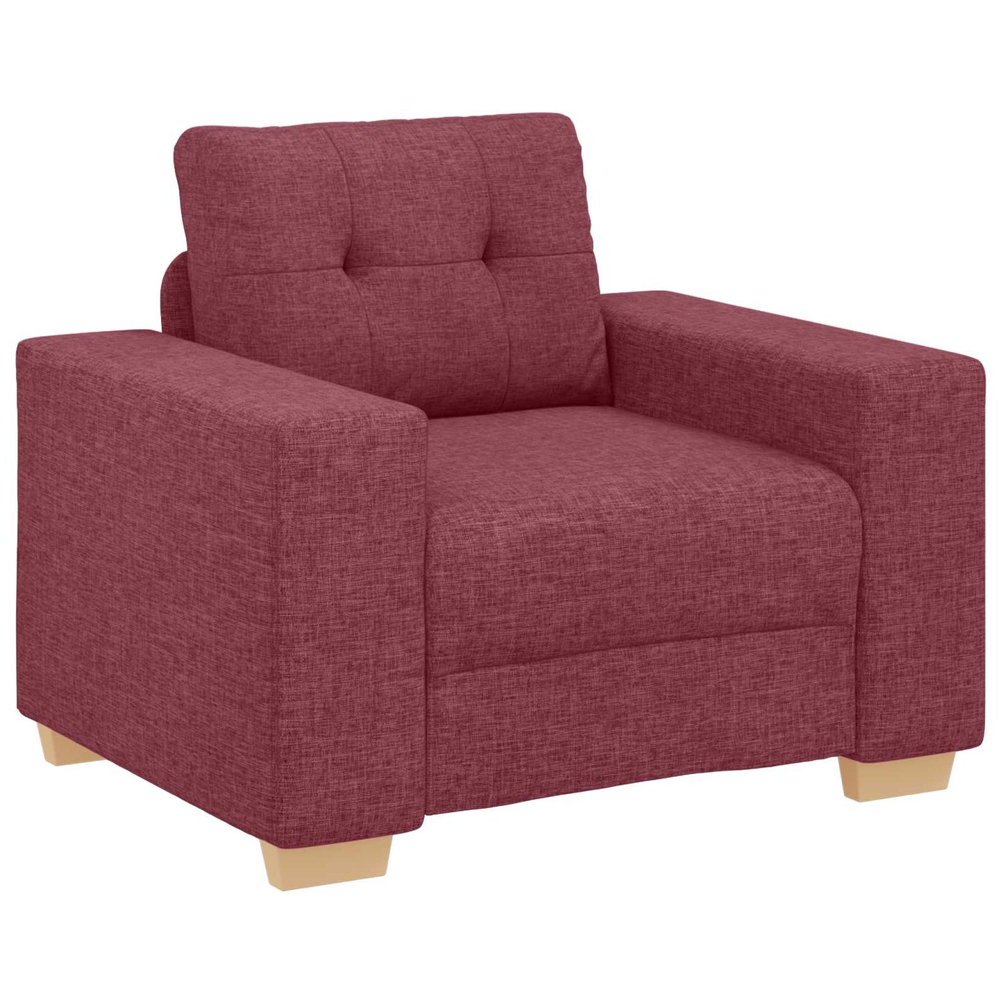 Sofa 3 pcs Wind Rot 221 x 80 x 80 cm Leinenmischgewebe
