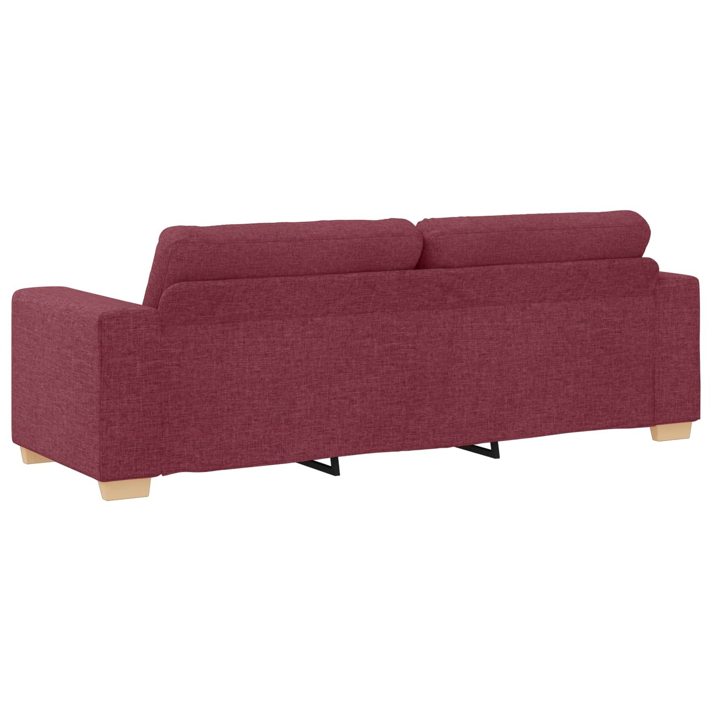 Sofa 3 pcs Wind Rot 221 x 80 x 80 cm Leinenmischgewebe