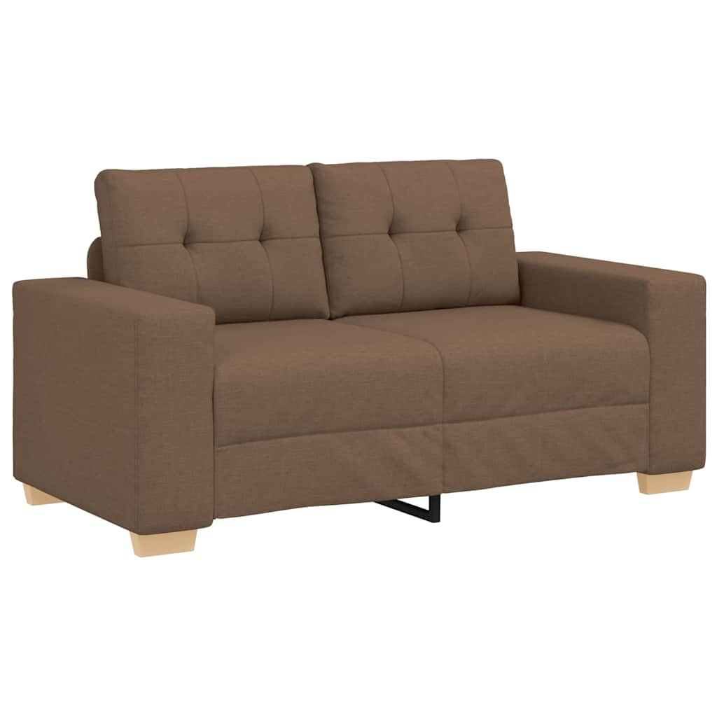 Sofa 3 pcs Braun 221 x 80 x 80 cm Leinenmischgewebe