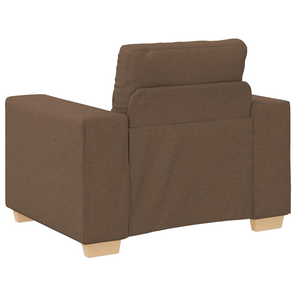 Sofa 3 pcs Braun 221 x 80 x 80 cm Leinenmischgewebe