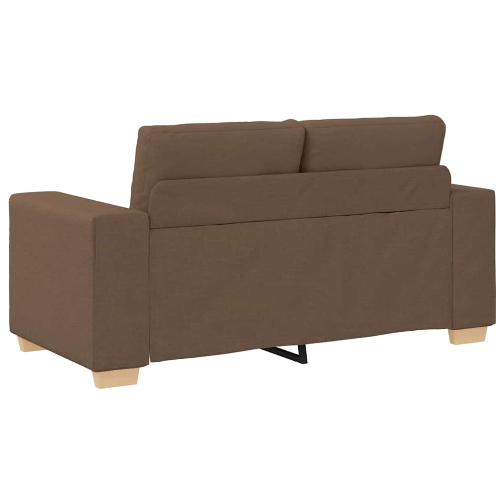 Sofa 3 pcs Braun 221 x 80 x 80 cm Leinenmischgewebe